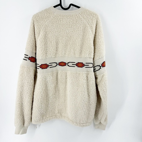 ✅ URBAN OUTFITTERS Western Sherpa Crew-Neck Sweatshirt CREAM SIZE MEDIUM - Picture 6 of 6
